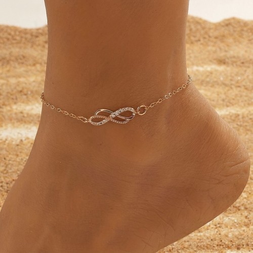 Infinity ankle bracelet - ankle,