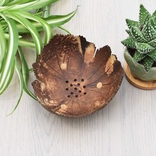 Peace With The Wild Coconut Shell Soap Dish - jagged Leaf