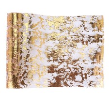 Table Runner, Sparkling Polyester Tulle Ribbon Roll with Gold Foil,Birthday8982