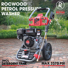 Petrol Pressure Washer RocwooD Max 3370PSI 212cc Jet High Power