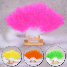 Fluffy Feather Folding Fan