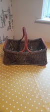 Vintage Wicker Trug Basket For