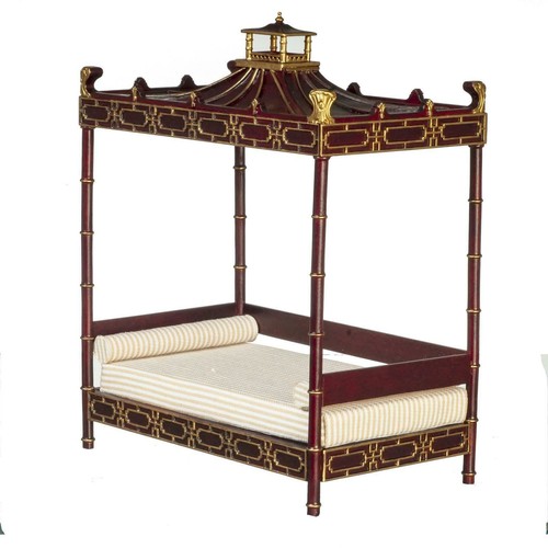 Dolls house chinese - house, mahogany