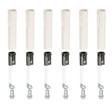 6 Set Chandelier E12 Light Socket Kit with White Candle Cover Sleeves