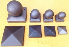 Fence / Gate Post Caps Metal  40 50 60 & 100mm Tops To Weld Paintable Untreated