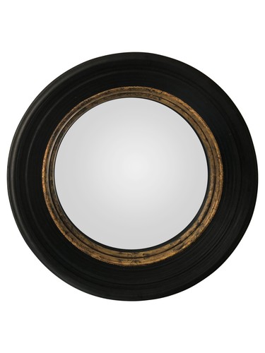 Antiqued black convex fisheye - antiqued,
