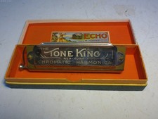 VINTAGE TONE KING CHROMATIC HARMONICA THE ECHO HOHNER BOX L@@K
