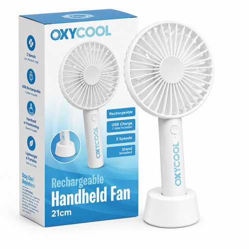 Rechargeable handheld fan - rechargeable,