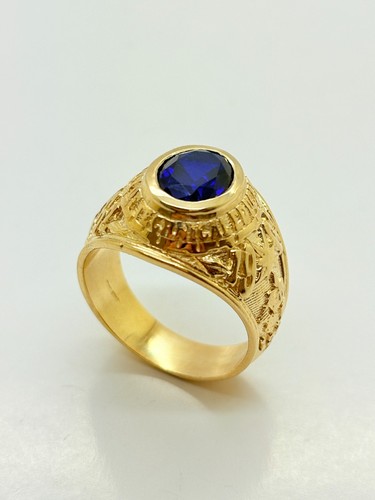 9ct yellow solid gold blue - gold,
