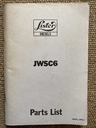 Lister jwsc6 parts list marine - parts,