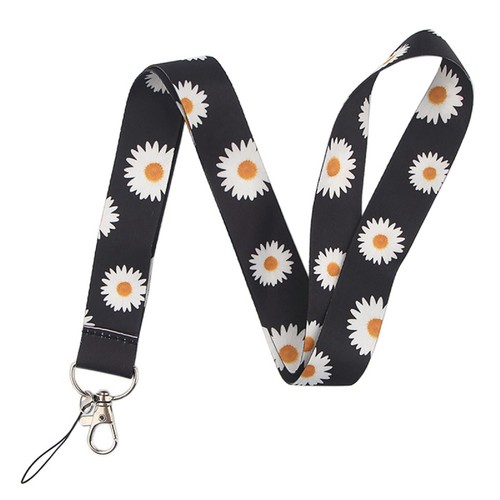 Daisy flower lanyard badge - lanyard,