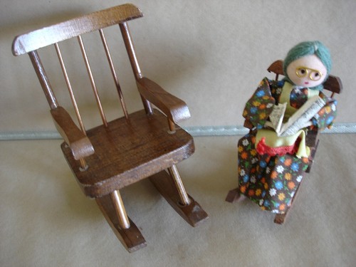 Vintage wooden dolls house - wooden,