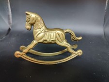 Vintage Brass Rocking Horse