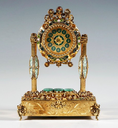 Antique silver enamel - enamel, table