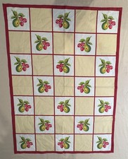 Mid Century Modern Tea Towel Avocados & Strawberries 20 x 28