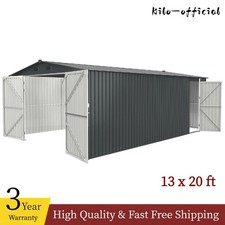 20x13FT Heavy Duty Carport Outdoor Utility Tool Storage Shed Metal Truck Garage
