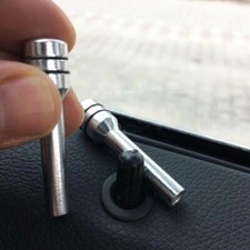 2Pcs Silver Auto Car Interior Door Locking Lock Knob Pull Pins Cover Accessories