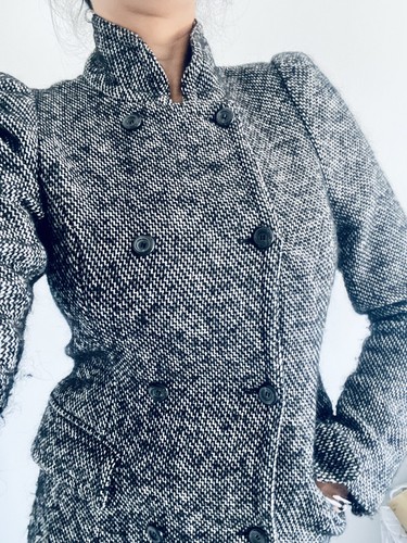 Zara tweed coat - coat, |
