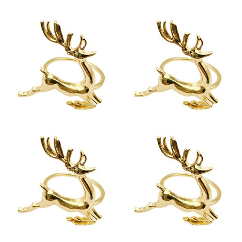 4pcs elk shape napkin rings - elk,