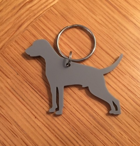 Weimaraner dog keyring - dog,