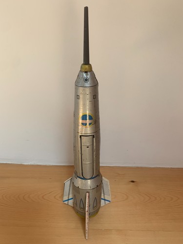 Vintage tin toy space - toy, rocket