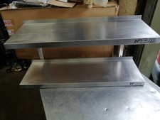 NO34 DOUBLE  STAINLESS STEEL WALL  SHELF 880MM X 300MM  X 390MM TOTAL HIGHT