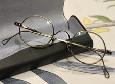 Lunor M5 mod. 05 Round Antique Gold Sunglasses Eyeglasses Classic Frame Germany