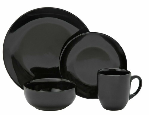 Round stoneware dinner - stoneware,