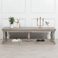 Classic Rectangular Wooden Rustic French Style Large Coffee Table With Shelf