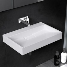 Durovin Bathroom Wash Basin Stone Resin Counter Top Wall Hung Range 500-1200mm