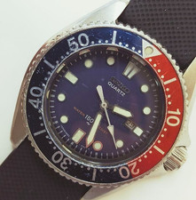 Seiko Diver 2625-001B Pepsi Bezel 150m Quartz Mid Size Unisex Watch Japan
