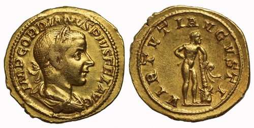 Gordian iii gold aureus rome - gold,