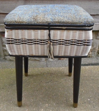 Vintage 60's Sewing Box White