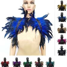 Natural Feather Feather Shawl Gothic Feather Shoulder Cape Costume Cosplay-