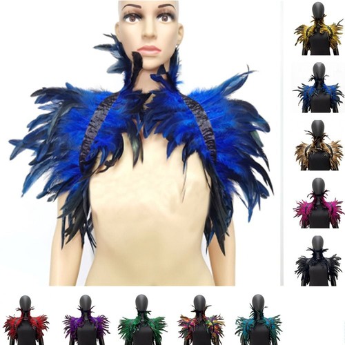 Natural feather shawl - natural,