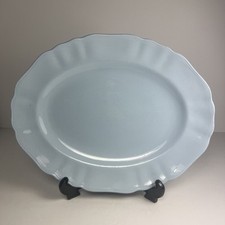 J&G Meakin - Sol - Glamour - Celeste - Blue Oval Platter Plate 31x24cm - Vintage