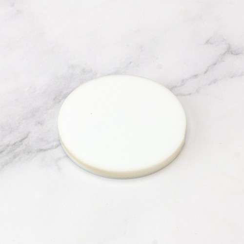 White circles acrylic laser - white,