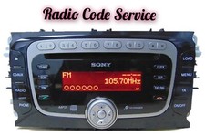 FORD RADIO PIN CODE SERVICE GALAXY FOCUS MONDEO SMAX TRANSIT SONY STEREO DAB CD 