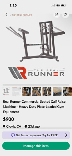 Real runner seated calf - real,
