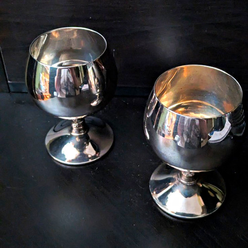 Falstaff silver plate - plate, goblet