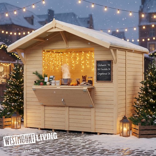 Wooden timber garden - t&g, bar