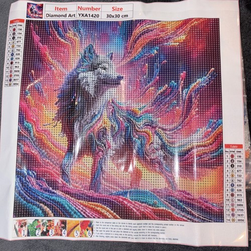 Rainbow wolf to charity 5d - rainbow,