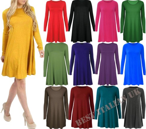 Women ladies long sleeve swing - ladies,