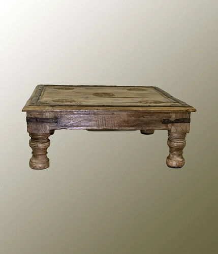 Vintage indian wooden bajot - wooden,