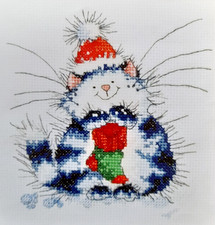 Cross stitch chart: "Christmas Cat" by MARGARET SHERRY -- [E56]