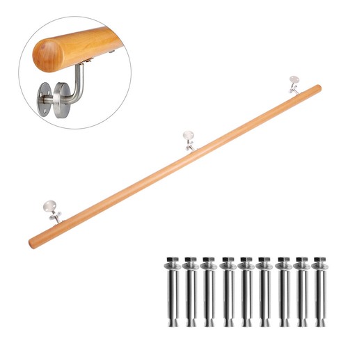 Beech wooden stair handrail - wooden,