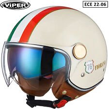 Motorcycle Scooter Open Face Crash Helmet ViPER RSV19 Motorbike Jet Helmet Italy