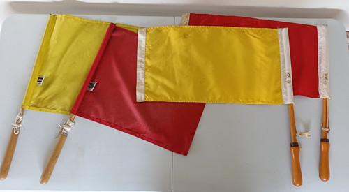 Pair vintage football red - a, of