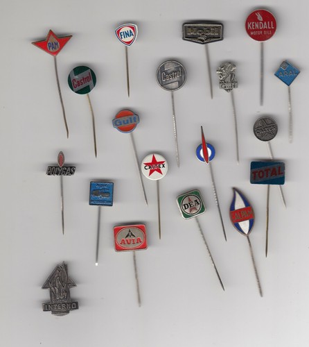 Vintage oil fuel pin - oil,
