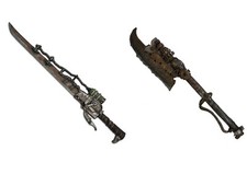 Steampunk Sword Axe Weapon